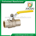 Zhejiang manufacturer forged female original brass color natural ball valve female for gas with yellow handle